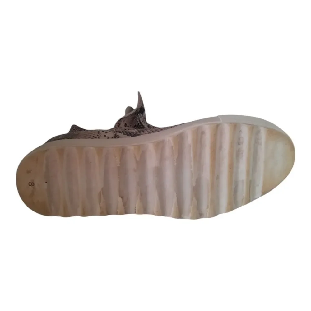 J Slides Snake Print High-Top Sneakers